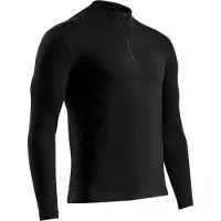 X-Bionic Mightywool Shirt Lange Mouwen Halve Rits Heren - Zwart, M
