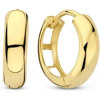 New Bling - 9NBG-0949 - 14K geelgouden oorbellen – 13 mm – glad design