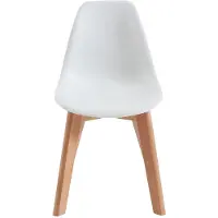 Vente-unique Set van 2 kinderstoelen van polypropyleen en beuken - Wit - LILINOU