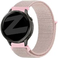 Bandz Nylon loop bandje (18mm) - Geschikt voor Garmin Vivoactive 4s / Vivomove 3s / Venu 2s / Venu 3s / Forerunner 255s / Forerunner 265s / Venu 4 - 41mm - Rosé goud