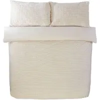 So Soft dekbedovertrek Check Teddy - crème - 1-persoons (135x200 + 50x75 cm)