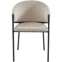 Vente-unique Set van 2 stoelen met armleuningen van ribfluweel en zwart metaal - Crèmewit - ORDIDA - van Pascal Morabito