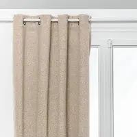 Atmosphera Soana Verduisterend en isolerend Gordijn 140x260cm - Kant en klaar met ringen - Beige