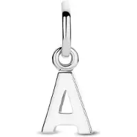 The Jewelry Collection Zilver Gerhodineerde Hanger letter A 1333741
