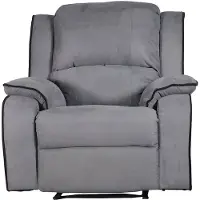 Vente-unique Relaxfauteuil microvezel HERNANI - grijs