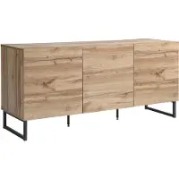 Vente-unique Buffetkast met 3 deuren - Naturel - CEVANIA