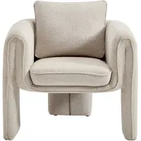 Vente-unique Fauteuil van grijze stof JOLIPIA
