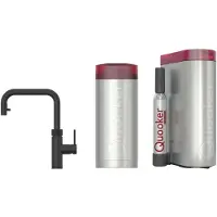 Quooker Flex Square met COMBI+ boiler en CUBE reservoir 5-in-1 kokendwaterkraan zwart
