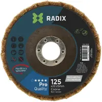 Radix - Lamellenschijf - Non-woven - Polijstschijf Inox, Staal & Aluminium - 125 x 22,23 mm - Grof