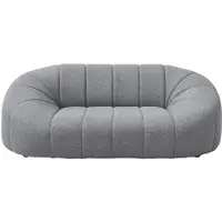 Vente-unique Zitbank voor huisdieren van grijze boucléstof - L98 x D62 x H33 cm - PARUIMA L 98 cm x H 33 cm x D 62 cm
