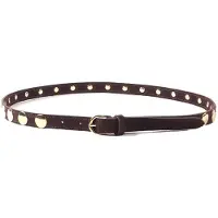 Giuliano Lederen Suede riem - Made in Italy - Dames - Koffie
