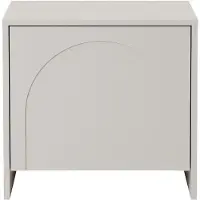 Vente-unique Set van 2 nachtkastjes met 1 deur - Beige - NALYRA van Maison Céphy