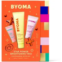 BYOMA Star Power Brightening Trio – Limited Skincare Set – Cleanser 30ml + Gel Cream 15ml + Eye Gel 5ml – Hydraterend & Glow Boost – Voor Alle Huidtypes