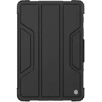 NILLKIN - Samsung Galaxy Tab S7 hoes - PU Leren Extreme Tri-Fold Book Case - Met gratis Screenprotector - Cover Met Sleep/Wake-up Functie - Zwart