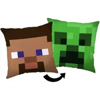 Minecraft Steve Creeper sierkussen 40X40 cm