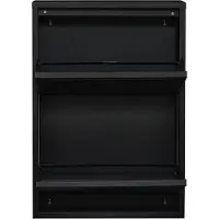 En.casa Schoenenkast Sokndal 2 kleppen zwart 71x50x15 cm []
