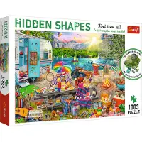 Trefl Hidden Shapes Serie - Puzzel - 1003 Stuks - Zomer Kamperen - Unieke Vormen