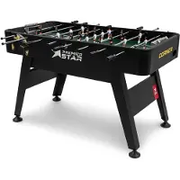 Hop-Sport Corner – Tafelvoetbal – Stevige Constructie – Inclusief 3 Ballen – Zwart/Goud