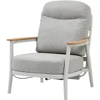 AVH-Collectie Savanna verstelbare lounge tuinstoel aluminium latte