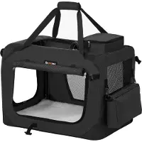 Feandrea Opvouwbare dierentransportbox voor in de auto, Zwart