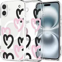 Spigen Ultra Hybrid MagSafe iPhone 16 Hoesje Hearts