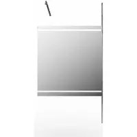 Vente-unique Italiaanse douchewand mat zwart met spiegeleffect - 120 x 200 cm - ZENADO