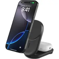 Belkin UltraCharge 2-in-1 MagSafe Draadloze Oplader met Standaard Qi2 25W Zwart