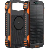 4smarts UltiMag TitanPack Solar MagSafe Powerbank 20.000 mAh Oranje