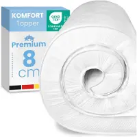 Aktiv shop GmbH Comfortschuim Topper 80x200 cm – 8 cm Dik – Ademende Matras Topper voor Boxspring Bedden