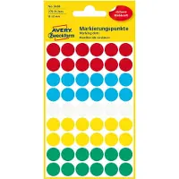 Avery Zweckform Etiket Avery 3088 rond 12mm assorti 270 stuks - 8 stuks