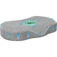 vidaXL Hals Kussen Éénkleurig Grijs 53 x 34,5 x 10,5 cm Traagschuim