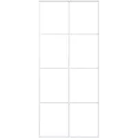 vidaXL Schuifdeur 90x205 cm ESG-glas en aluminium wit