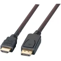 EFB NORDIC K5561SW.1V2 video kabel adapter 1 meter DisplayPort HDMI Zwart