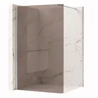 REA Walk-in Douchewand Flexi Brown / Chrome 140