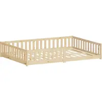 ML-Design Kinderbed 140x200 cm met lattenbodem en uitvalbeveiliging natuurlijk dennenhout ML design