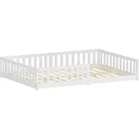 ML-Design Kinderbed 140x200 cm met lattenbodem en uitvalbeveiliging wit grenenhout ML design