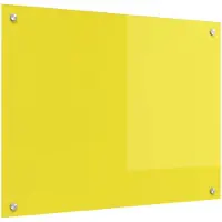 vidaXL Keukenachterwand Geel 80 x 60 cm gehard glas
