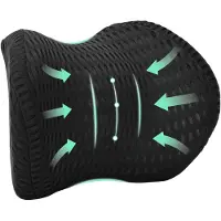 vidaXL - Nek - kussen - Zwart - Traagschuim - 30,5 - x - 21,5 - x - 13 - cm