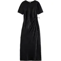 Scotch & Soda Crushed Satin Wrap Dress Black Size: 34 | Maxi Dresses Outlet | Dames | Zwart
