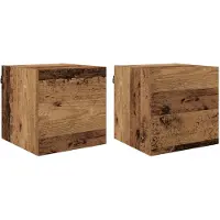 vidaXL Wandgemonteerde TV-kast Oud hout Bewerkt hout