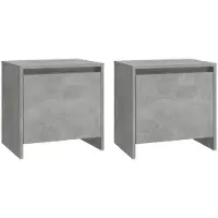 vidaXL Nachtkastjes 2 st 45x34x44,5 cm bewerkt hout betongrijs