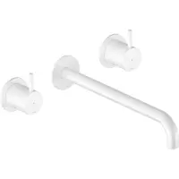 Hotbath Cobber 3-gats inbouw wastafelkraan 25cm wit mat