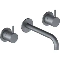 Hotbath Cobber 3-gats inbouw wastafelkraan 18cm verouderd ijzer