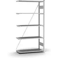 Hofe Insteekstelling Orion Plus - aanbouwsectie- L 1000 x D 400 x H 2000 mm - 5 legborden - draagvermogen per legbord 125 kg - verzinkt