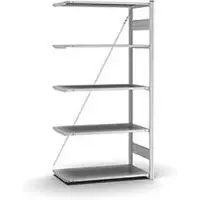 Hofe Insteekstelling Orion Plus - aanbouwsectie- L 1000 x D 500 x H 2000 mm - 5 legborden - draagvermogen per legbord 125 kg - verzinkt