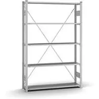 Hofe Insteekstelling Orion Plus - basissectie - L 1300 x D 300 x H 2000 mm - 5 legborden - draagvermogen per legbord 90 kg - verzinkt