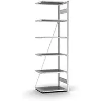 Hofe Insteekstelling Orion Plus - aanbouwsectie- L 750 x D 500 x H 2500 mm - 6 legborden - draagvermogen per legbord 125 kg - verzinkt