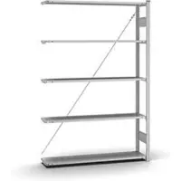 Hofe Insteekstelling Orion Plus - aanbouwsectie- L 1300 x D 300 x H 2000 mm - 5 legborden - draagvermogen per legbord 90 kg - verzinkt