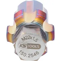 Ks Tools 150.2546 150.2546 Schroefdraad natapper Metrisch M22 x 1.5 Speciaal gereedschapsstaal 1 stuk(s)