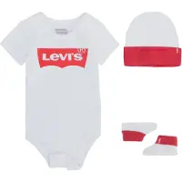 Levi's Kids Rompertje/body 'Classic Batwing Infant 3pc Set' wit